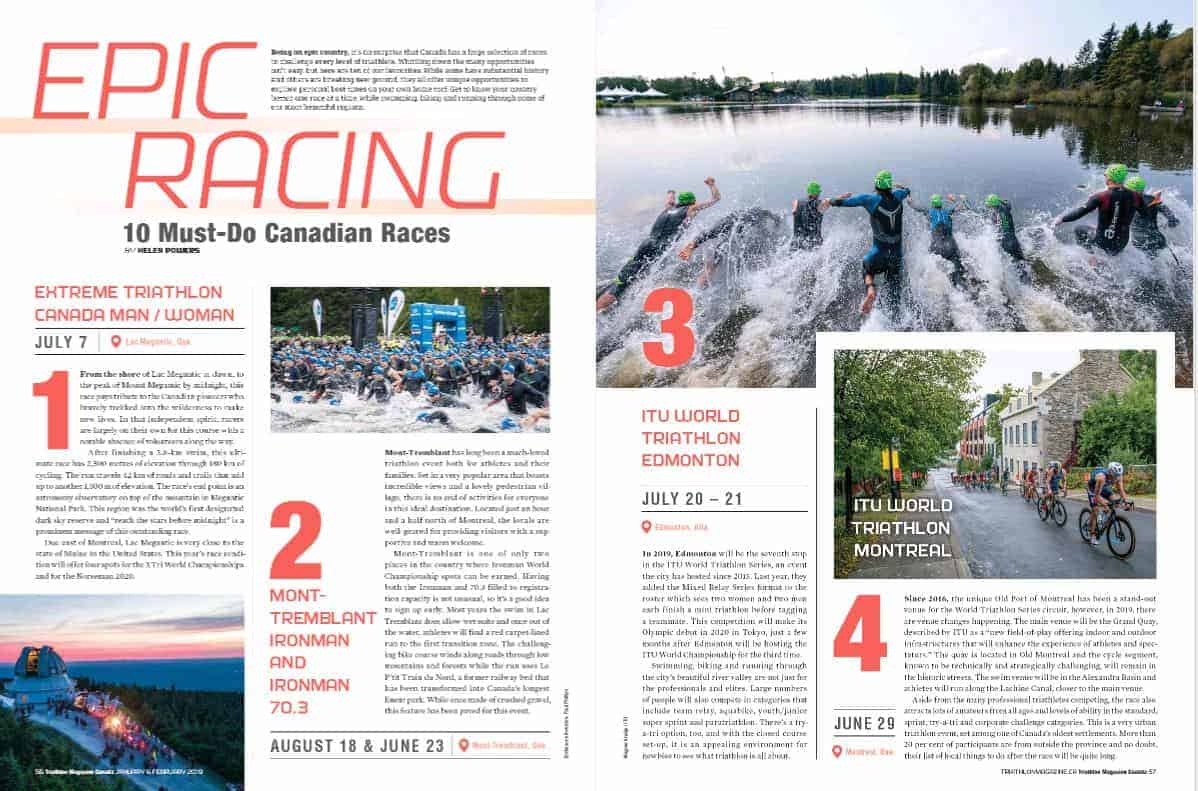CANADA MAN/WOMAN #1 au Canada selon triathlon canada magazine